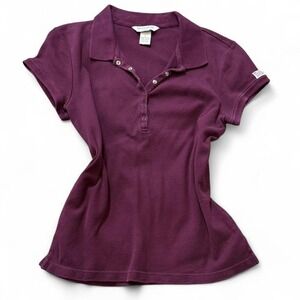 Y2K Aeropostale Plum Slim Fit Polo Shirt, Women's Size L